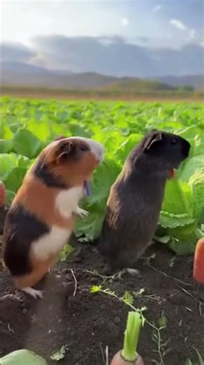 My guinea pig is dancing because of the sound of Chinese drama
