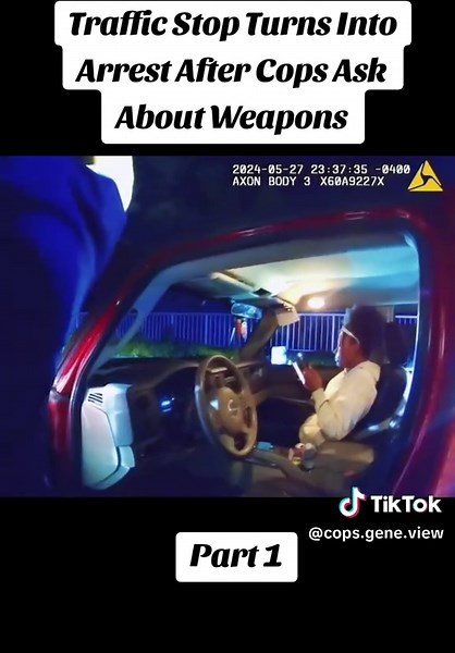 Traffic Stop Turns Into Arrest After Cops Ask About Weapons #policeofficer #police #cops #bodycam
