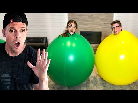 STUCK IN A GIANT BALLOON!!