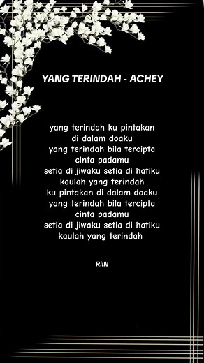 #yangterindah #achey #liriklagu #fyp #xyzabc