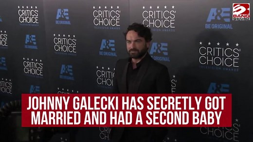 Johnny Galecki has secretly got married and had a second baby