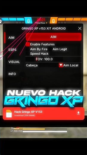 🎯HACK MOD MENU GRINGO XP V153 ACTUALIZADO LINK DIRECTO MEDIAFIRE✅HACKS PARA FREE FIRE🔥MOD MENU 2025