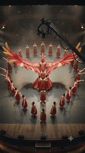 60 Dancers Form ONE Giant Bird On Stage 🕊️ #shorts #shortsfeed #shortvideo #viralvideo