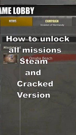 [Company of Heroes] How to unlock all missions (Steam and Cracked version)