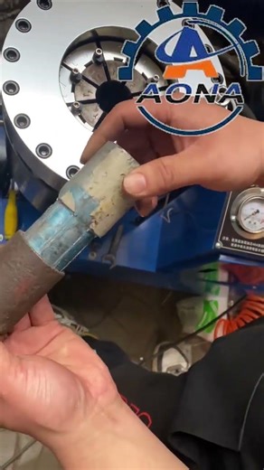 Perfect Tube End Forming! 🛠️ Automatic Hydraulic Pipe Shrinking Machine