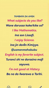 Video Lesson: Tambayoyi da Amsoshin su #learnenglish #learnhausa #englishlesson #hausalessons #englishhausa #hausalanguage | Usman Mahabubu