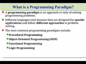 Object Oriented Programming Chapter 1