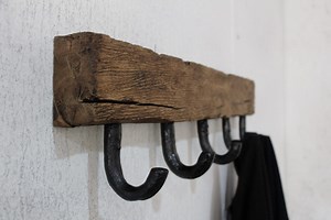 Rustic Wooden Wall Coat Rack With Hooks-farmhouse Style Hanger-reclaimed Wood Wall Hook Organizer - Etsy