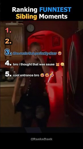 5 FUNNIEST Sibling Moments Ranked! 😂👯‍♂️ #SiblingGoals #Pranks #Funny