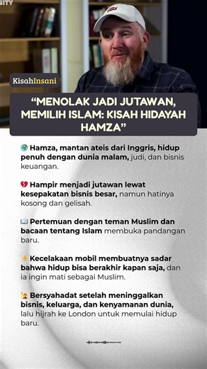 Kisah Mualaf: “Menolak Jadi Jutawan, Memilih Islam Kisah Hidayah Hamza” #kisahmualaf #mualaf