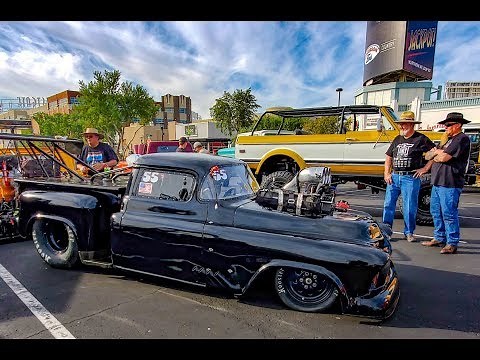 Chevy NITRO Drag Truck "Fired Up" at "Dino's Git Down" on DAN-O-VISION...