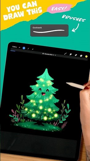 🎄 Draw this Super Cute Christmas Tree with me #artwithflo #youcandrawthis