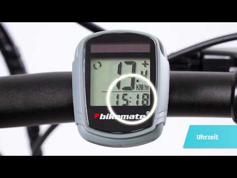 Fahrradcomputer, kabellos mit Solar