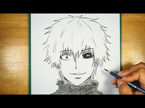 How To Draw Ken Kaneki From Tokyo Ghoul | Ken Kaneki Drawing - Easy to Draw