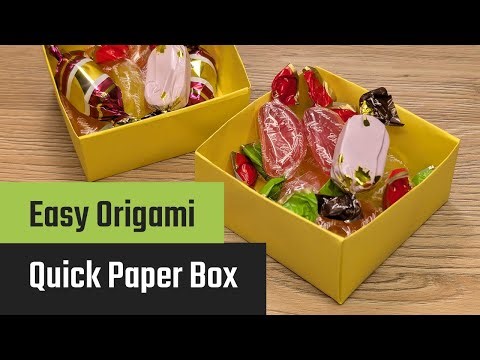 🎁 Easiest Paper Gift Box (No Glue): Simple Origami For Beginners ✨