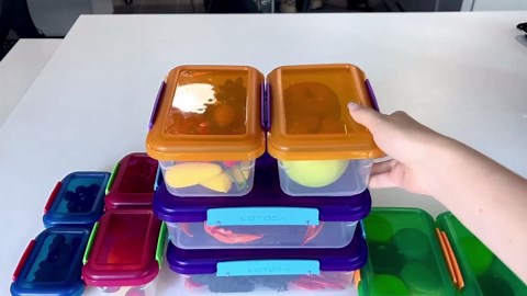 10 Pcs Set Food Storage Containers with Lids BPA Free Plastic Snap Lock Container Kitchen Pantry Organization for Meal Prep Lunch Salad Leftover Fruit Stackable Microwave Dishwasher Safe 5/12/29/68 oz