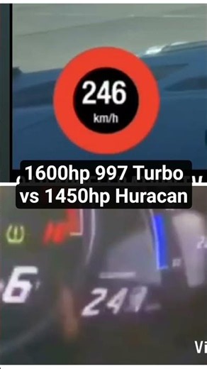 Porsche 911 997 Turbo 1600hp vs Lambo Huracan Twin Turbo 1450hp #huracan #911turbo #997turbo #lambo