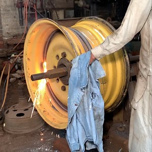 2.4M views · 10K reactions | Heavy Metal Revamp: Turning Old Wheels into New Harvester Rims Give new life to old heavy equipment wheels! In this video, we'll show you how to upcycle them into sturdy rims for your harvester machine. Get ready to save money and reduce waste with this creative DIY project!- #Upcycling - #HeavyEquipment - #HarvesterMachine | Random Skills | Facebook