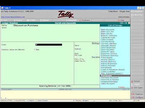 TALLY- HOW TO CREATE DISCOUNT LEDGER