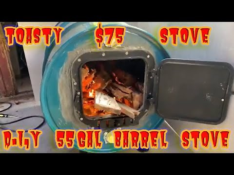 CHEAP Wood Burning Stove $75 - US Stove BSK1000 Barrel Camp Stove Kit - Review and Assembly