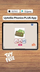 UptoSix Phonics PLUS App. Digraph SH Words Reading Practice with Phonics Learn to Read with Phonics. For interactive phonics learning download the UptoSix Phonics PLUS App. Download the UptoSix Phonics PLUS App and try FREE. Interactive Phonics Learning App for Kids. Covers every phonics concept. Fun and easy to follow. Made by experienced teachers. Loved by parents worldwide. Available on the Google Play Store and App Store. Download now and try it for free. #phonics #uptosix #learntoread #engl