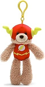 GUND DC Comics Fuzzy Flash Plush Backpack Clip, 6.5”, Brown