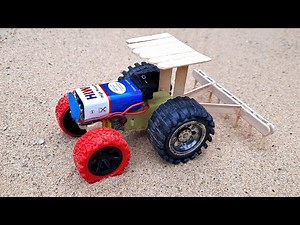 How to make a Mini Electric Tractor with Cultivator - DIY Cool Science Project