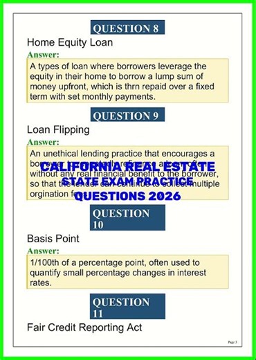 California Real Estate Exam 2026 | State Test Practice Questions & Answers Review