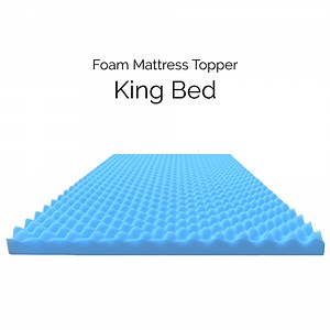 Airflow Mattress Topper 2” KING SIZE, Egg Crate Foam Pad, by Foam Global l Made In USA