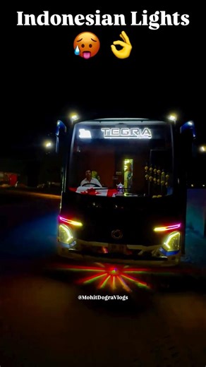 Indonesian Lights in Sleeper Bus 😍 Delhi to Katra Tegra Express #busroute #buses #travel #travel