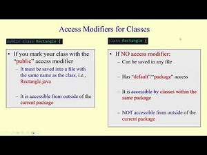 Access Modifiers for classes & Best practice