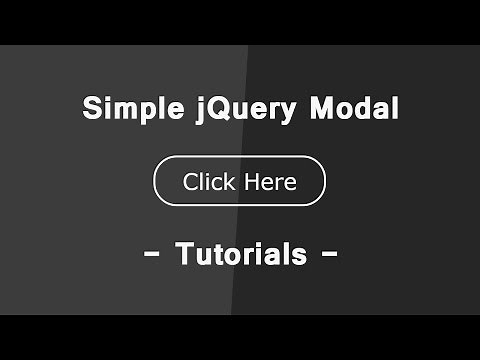 Simple Modal with jQuery and CSS3 Transitions - Simple jQuery Tutorials