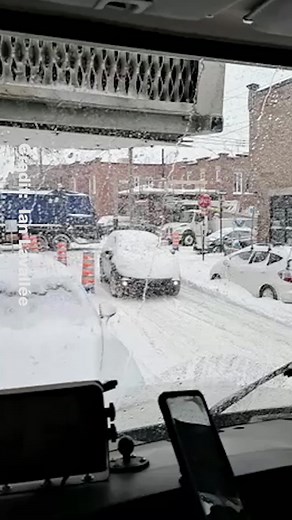 89K views · 527 reactions | Car driving completely covered in Montreal This video posted by Ian Lavalle on TikTok show a car completely covered in snow driving on the street in Montreal. The car could be seen driving with zero visibility, as their windsheild and windows were covered in snow. For more, go to CP24.com #cp24 #cp24news #montreal #montrealnews #snow #weather #weatherupdate #snowcovered #driving | CP24 Toronto's Breaking News | Facebook