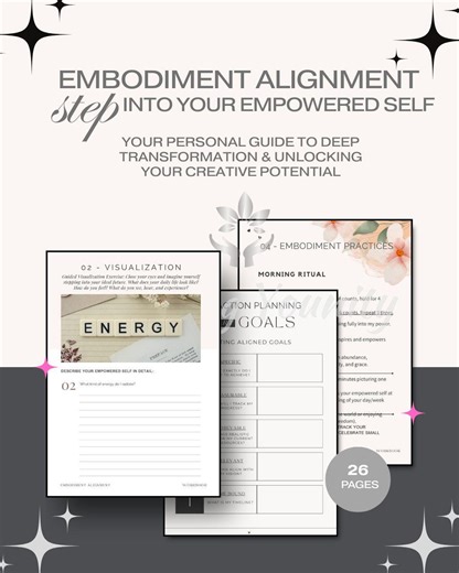 21-day Embodiment Alignment Workbook | Digital Journal Planner (printable PDF) - Etsy Canada