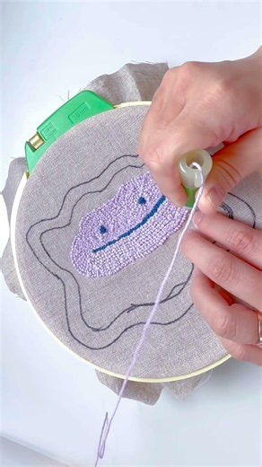 メタモンラグ作ってみた｜ぽこあポケモン｜フリステ刺繍