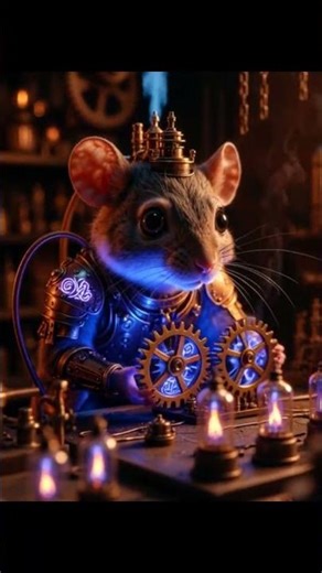 The Clockwork Whisperer | Steampunk Mouse Inventor Awakens a Forbidden Machine