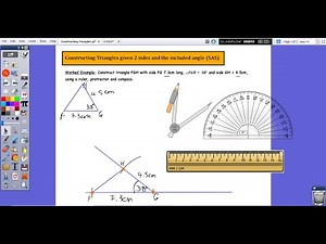 Constructing Triangles given 2 sides and an included angle (SAS)