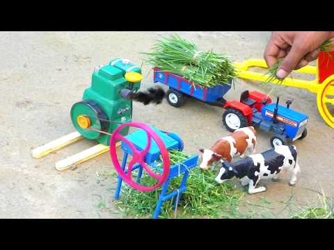 diy mini cutting machine project for cow | mini diesel engine | mini chaff cutter mini tractor