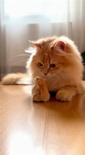 Tiny Hamster Meets Giant Cat 😱🐹🐱 (Cutest Moment Ever)