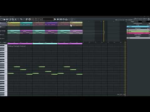 Different channels and instruments in FamiStudio