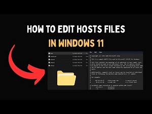How to Edit Hosts Files in Windows 11