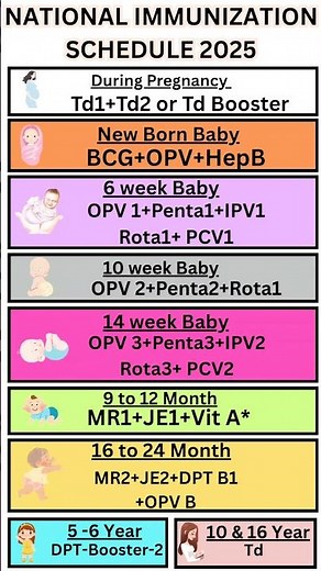 National Immunization Schedule 2025 – Must Know
