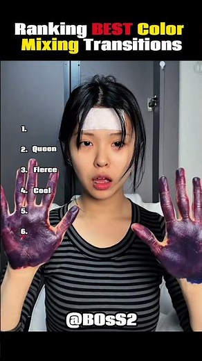 Ranking The BEST Color Mixing Transitions 💖🌈 #tiktokviral #transition