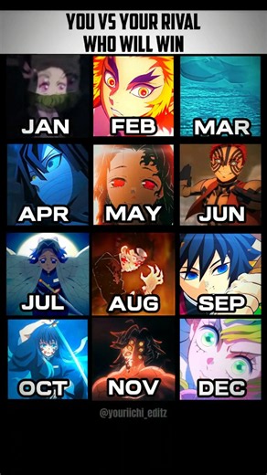 you vs your rival #demonslayer #anime #hashira #game #kny #trend