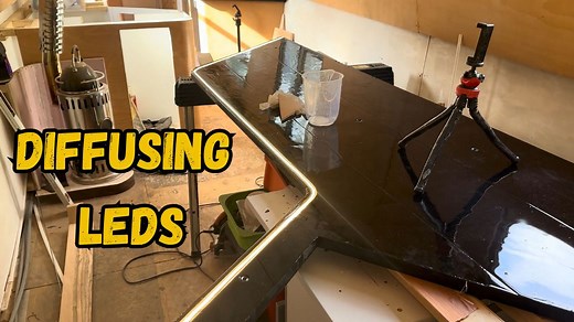 Diffusing LEDs in epoxy resin