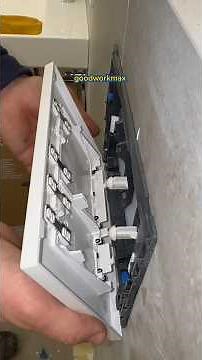 Installing a Geberit flush button step by step.
