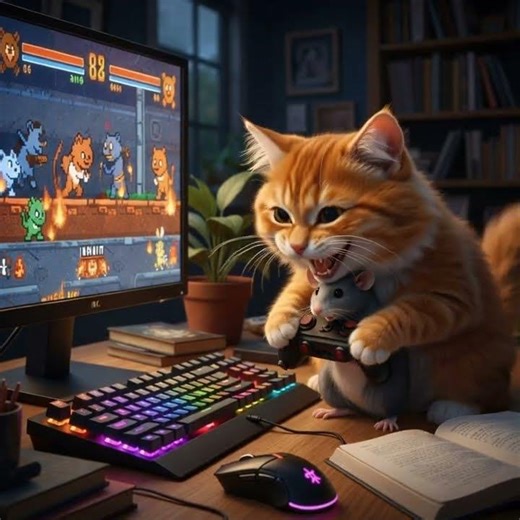 Clumsy Cat vs Smart Rat 😂 | Funny Chase Animation #Shorts