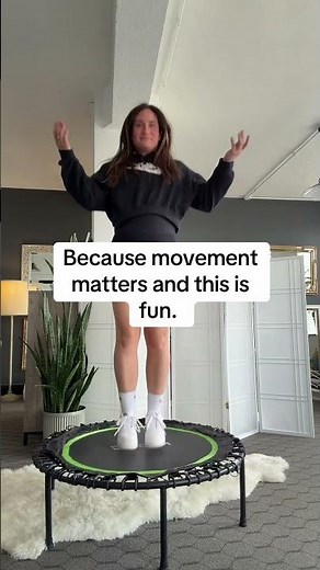 A mini trampoline is a great way to get moving