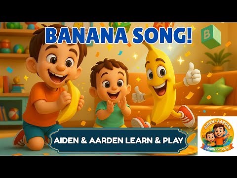 🍌 Peel Banana Peel – Aiden & Aarden’s Fun Banana Song for Kids 🍌