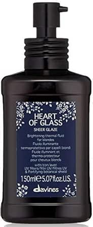 Davines Heart of Glass Sheer Glaze, Brightening Thermal Leave-In Fluid for Blonde Hair - Hydrates, Protects from UV/Heat & Adds Shine with Fortifying Botanical Shield, 5.07 Fl Oz
